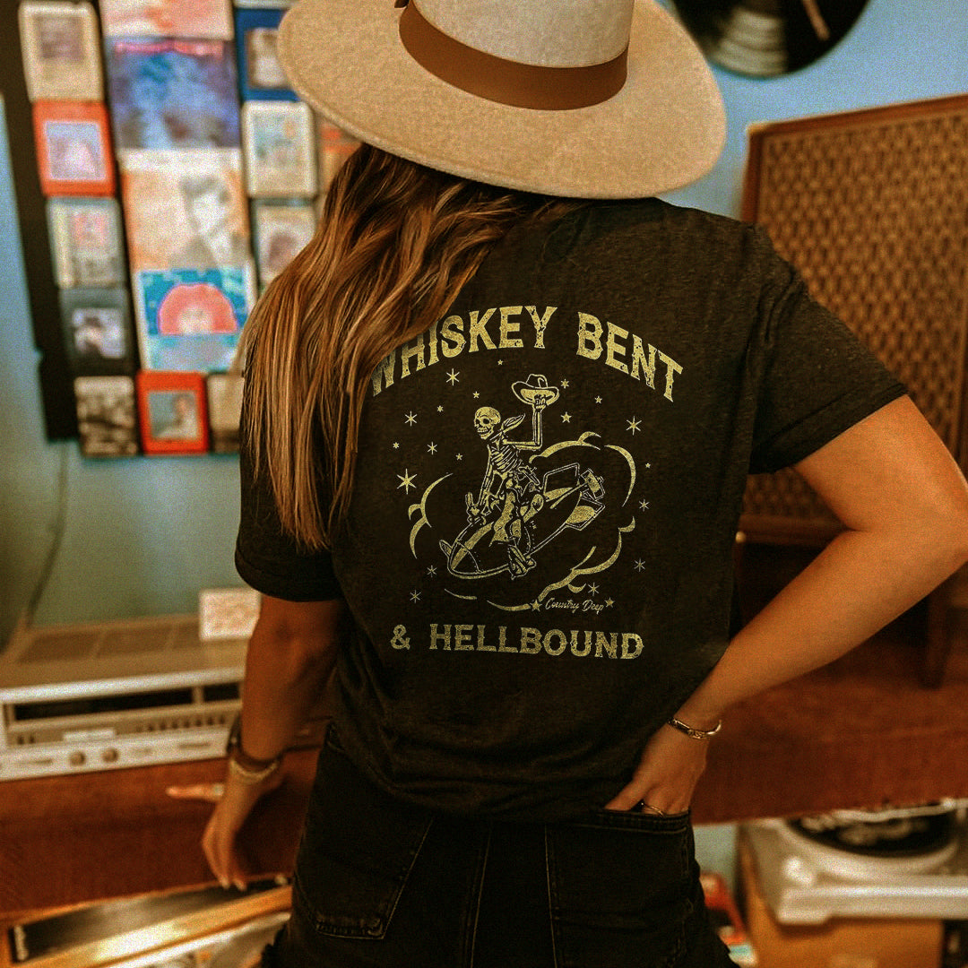 Whiskey Bent & Hellbound T-shirt - Saskull