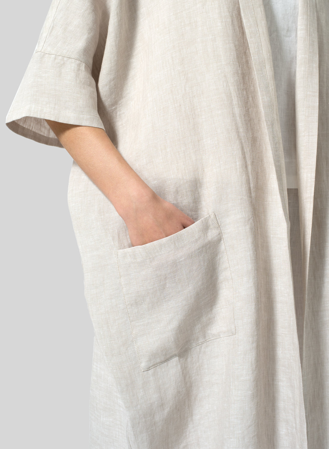 Womens Cotton And Linen Sunscreen All-Match Coat