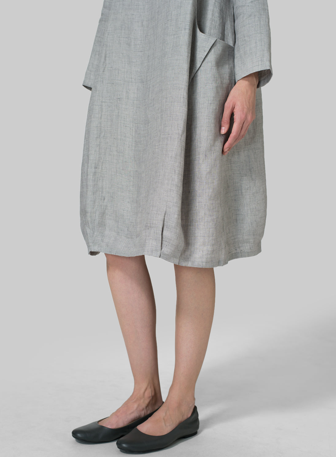 Cotton And Linen Luxe Pocket Dress - boddysize