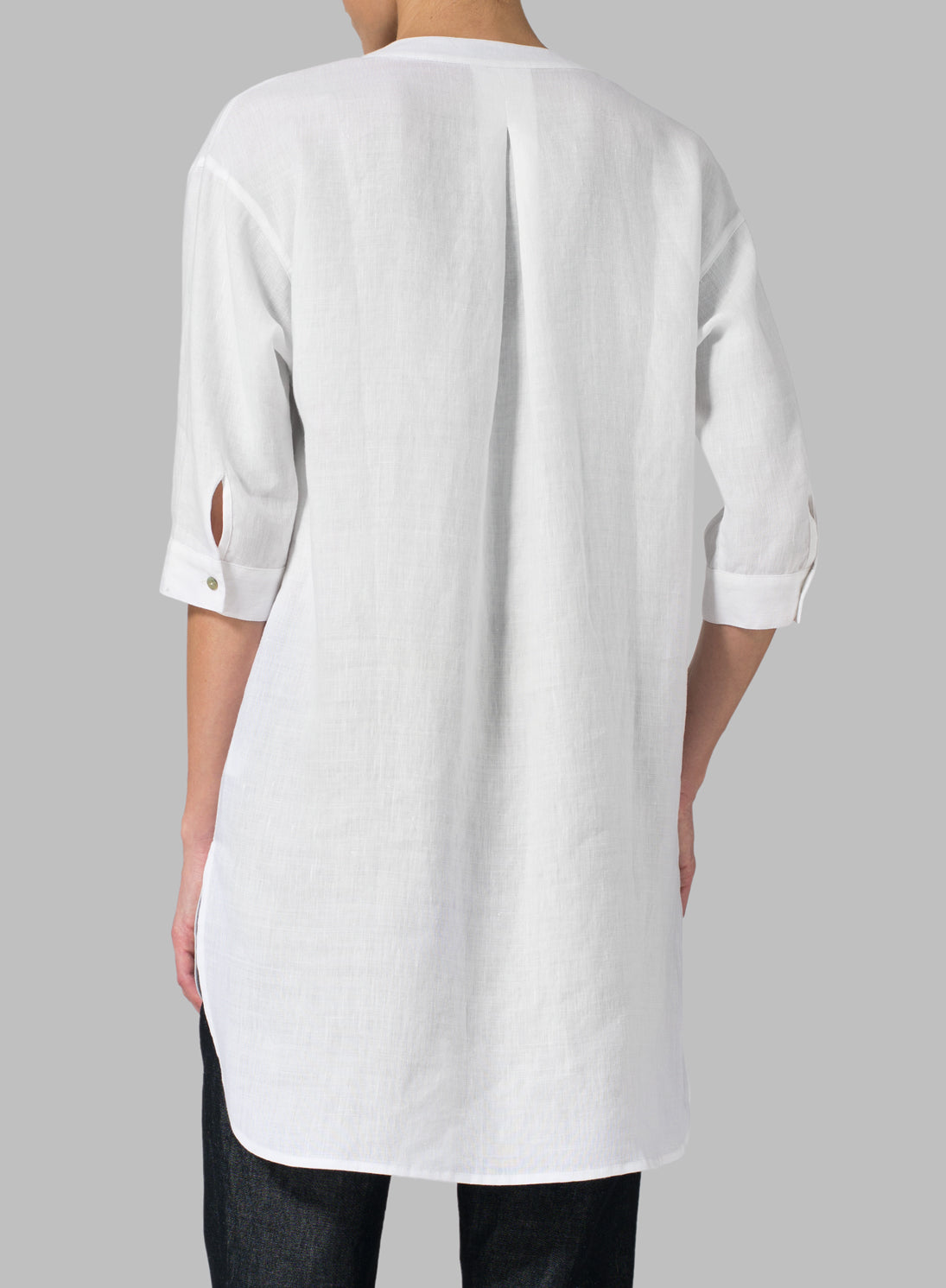Cotton And Linen Dropped Shoulder Robe - boddysize