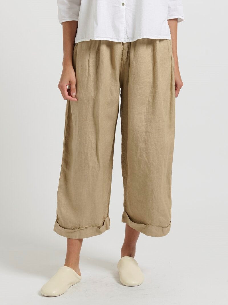Cotton-Linen Casual Straight Pants - boddysize