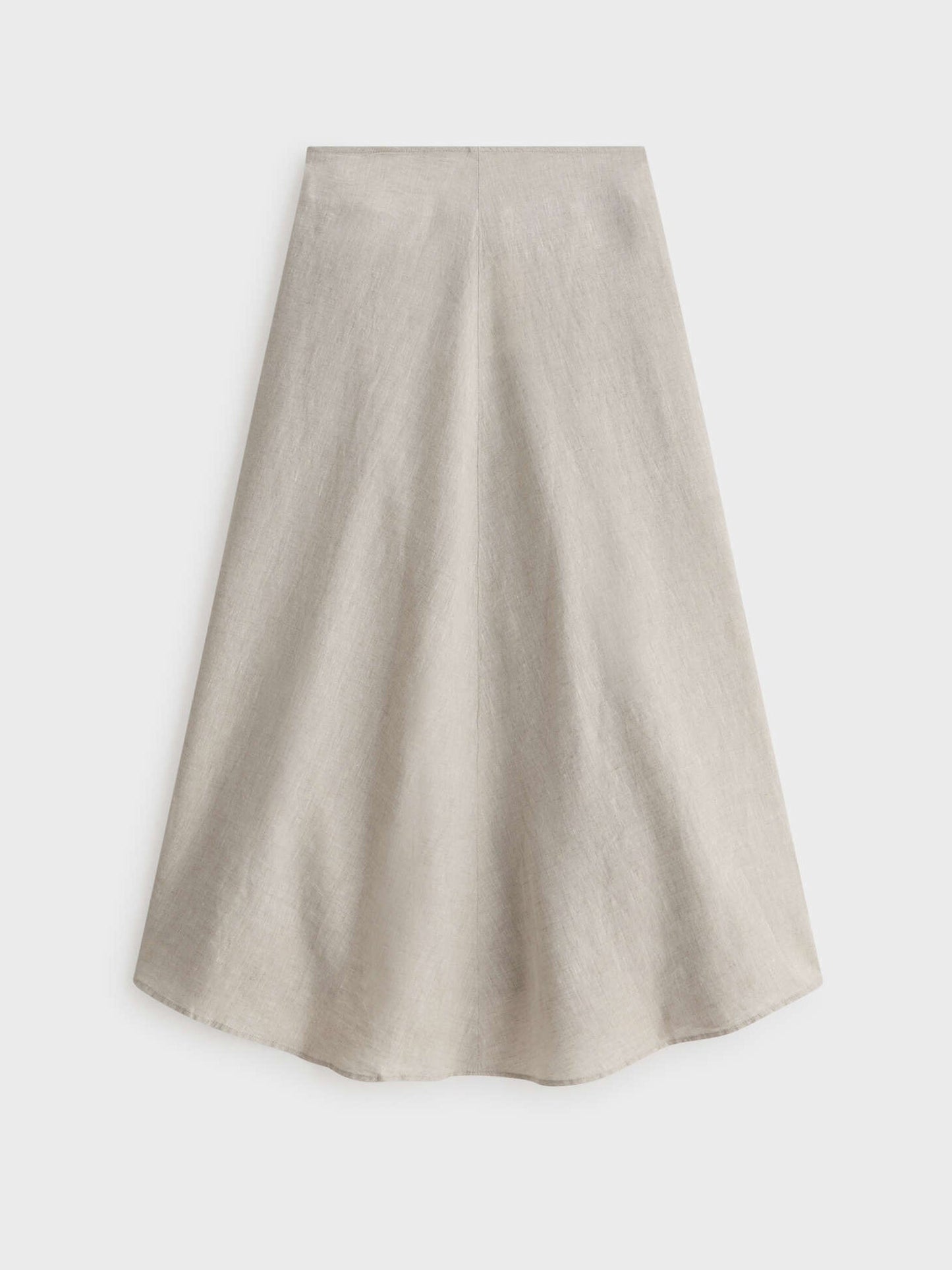 Cotton And Linen Overlapping Midi Skirt - boddysize