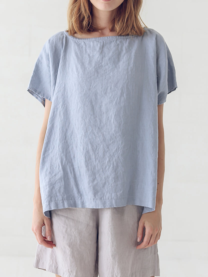 Solid Relaxed fit Basic Blouse