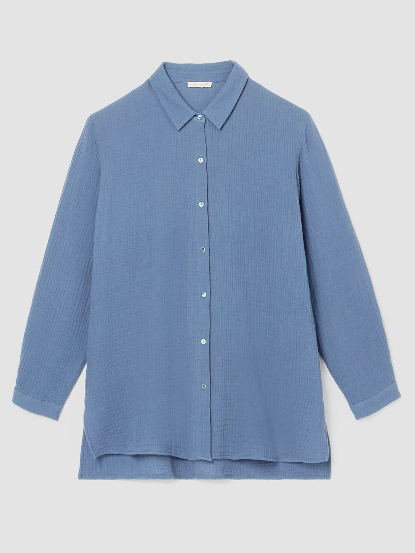 Lapel Side Slits Classic Collar Shirt - boddysize