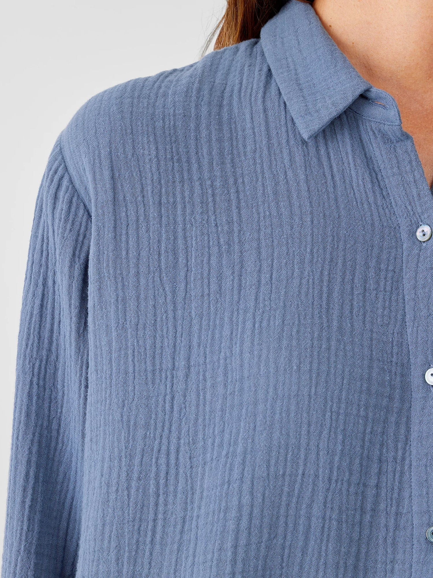 Lapel Side Slits Classic Collar Shirt - boddysize