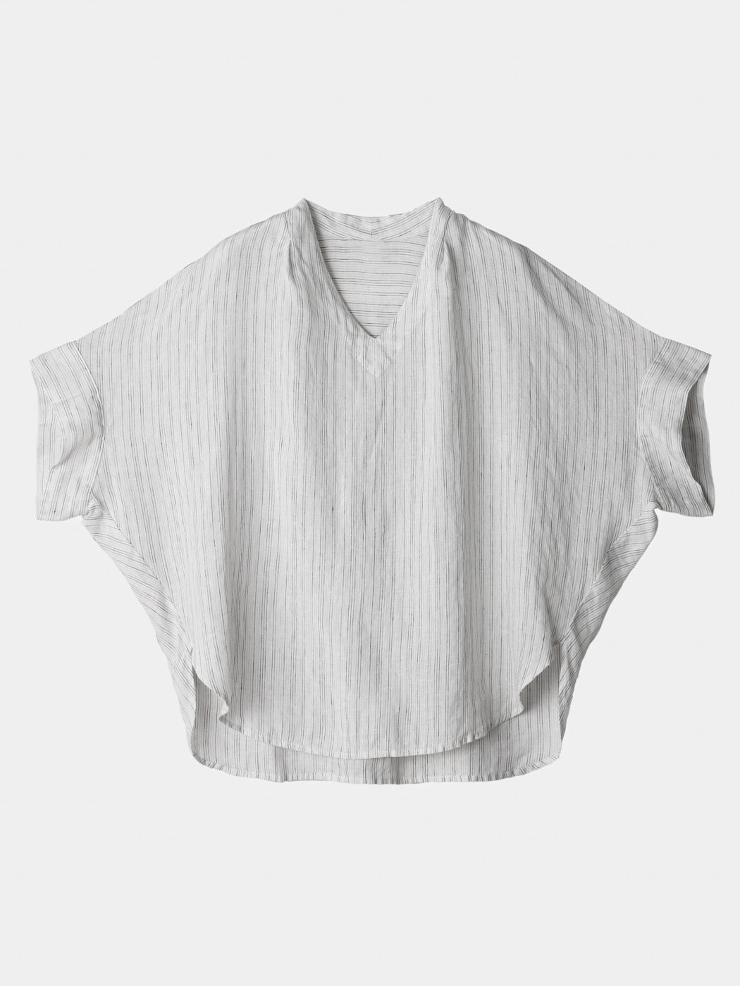 Striped Doll Sleeve Casual Shirt