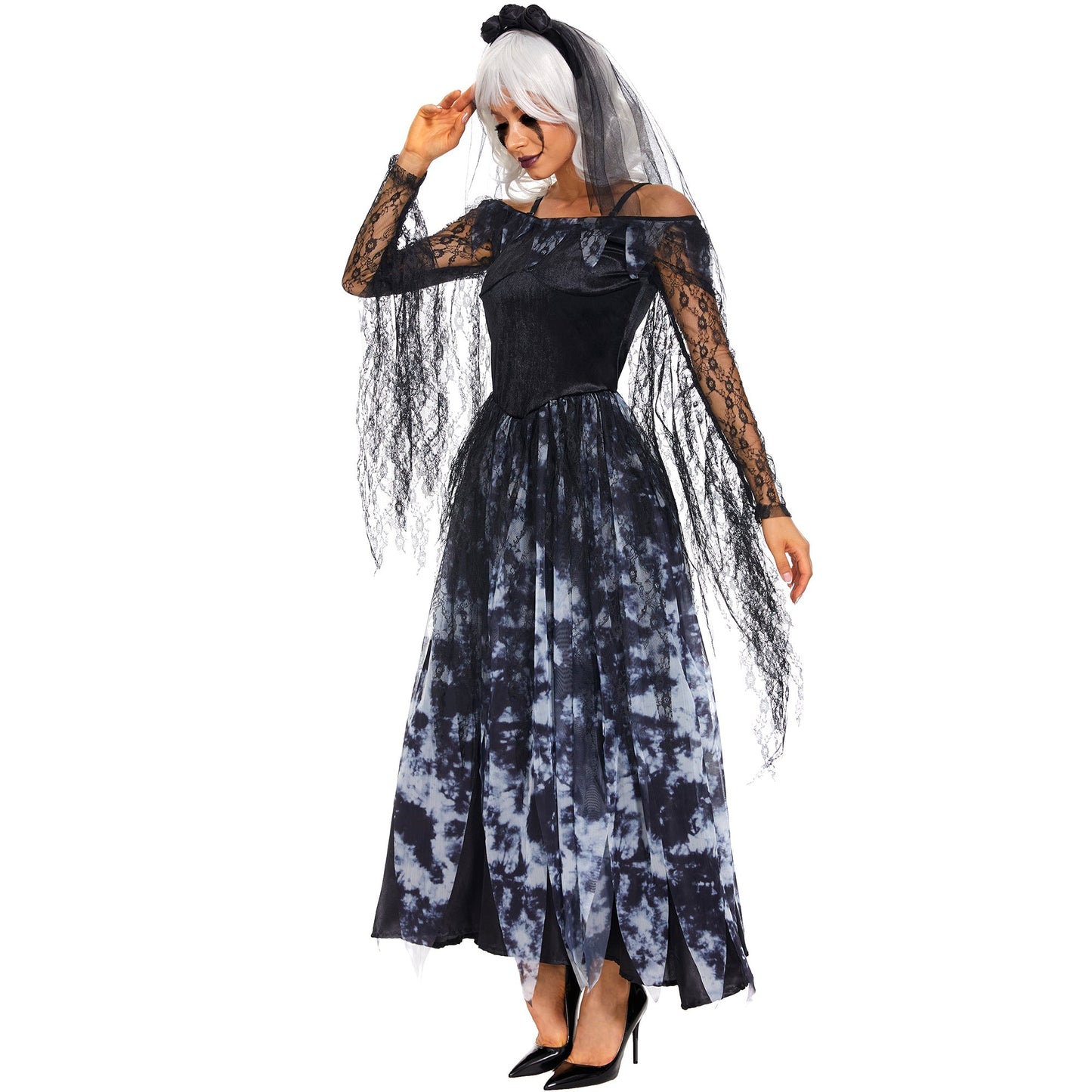 Halloween Costume Horror Zombie Bride Dress Vampire Zombie Witch Uniform
