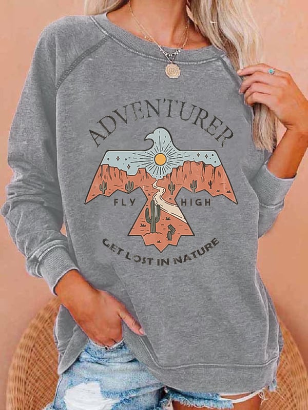Fashionable Print Long Sleeve Sweatshirt