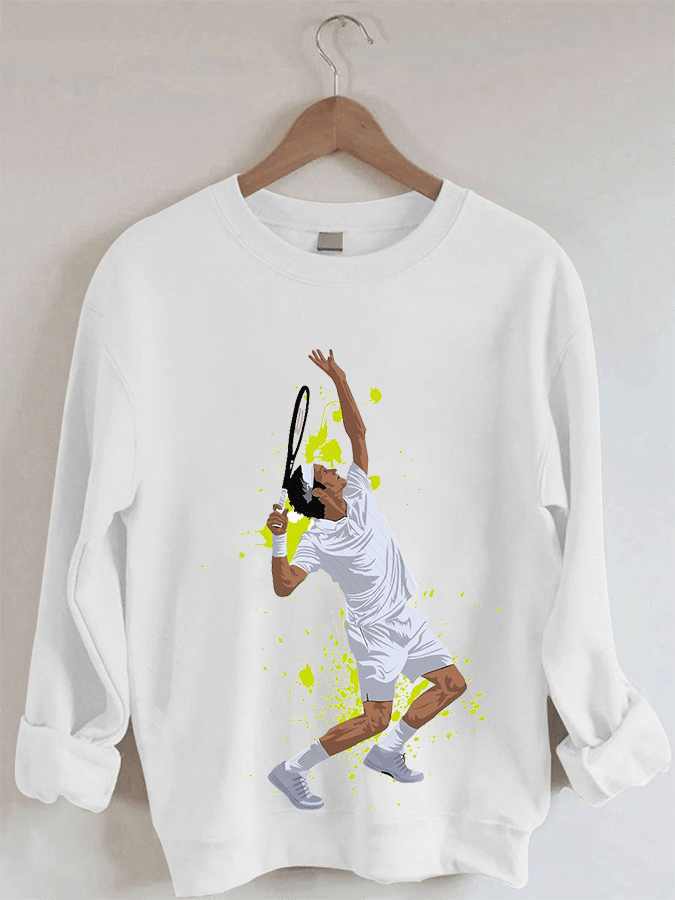 Tennis Legend Thanks For All The Countless Memories Casual Print Sweatshirt