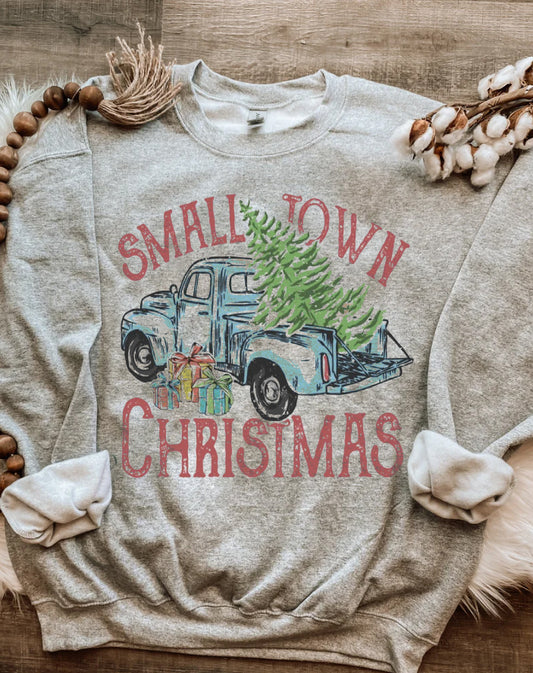 Small town Christmas Retro Holiday design Sweatshirt