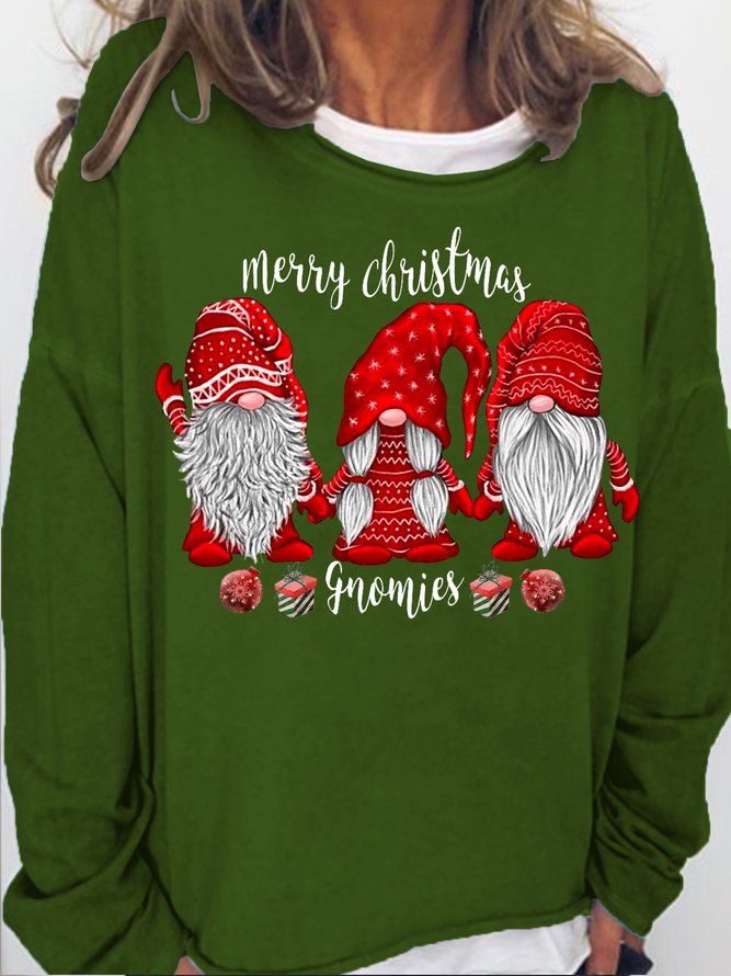 Womens Christmas gnomes Casual Sweatshirts