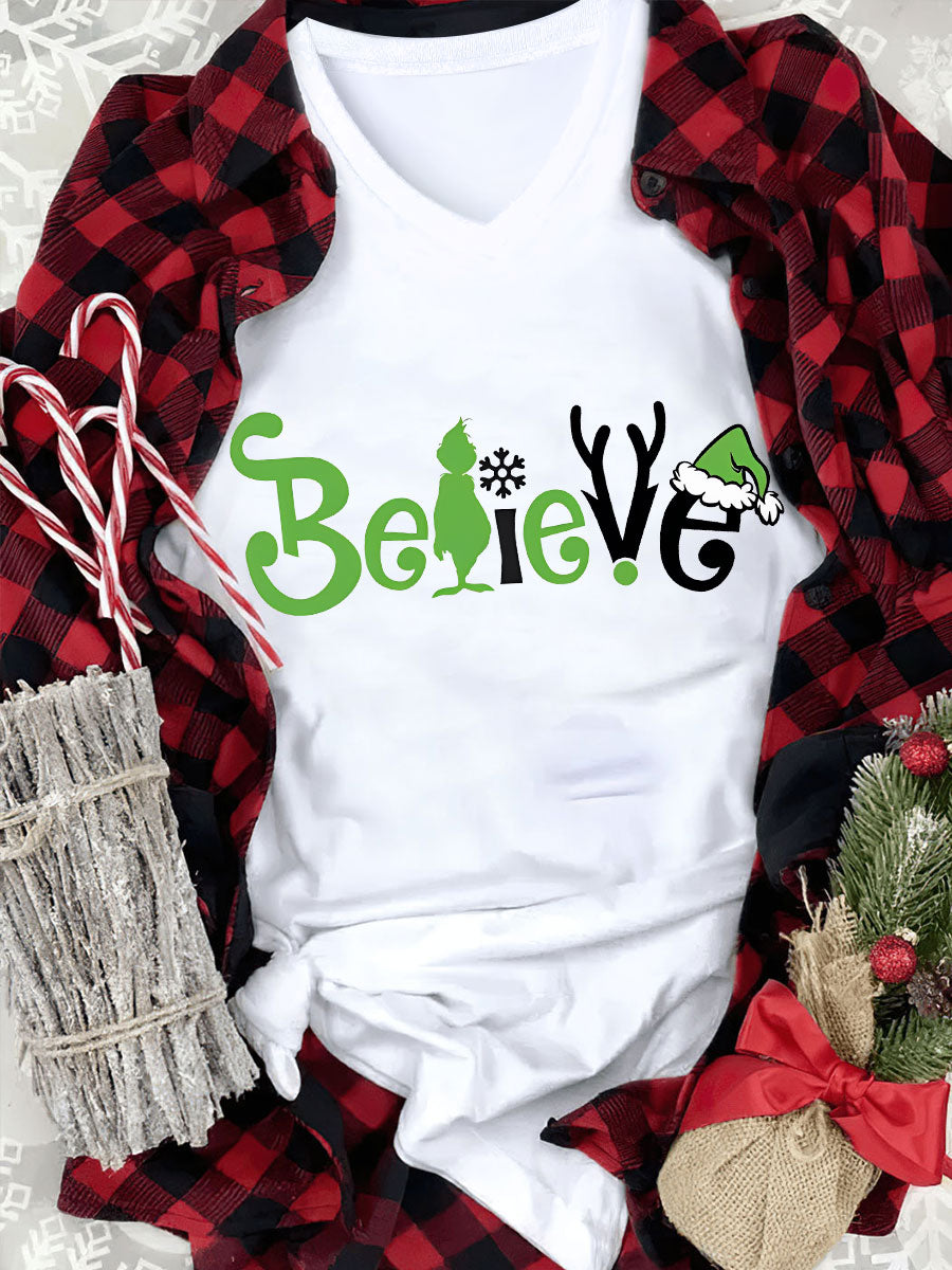 Ginchy Believe Christmas 2022 Shirt For Women