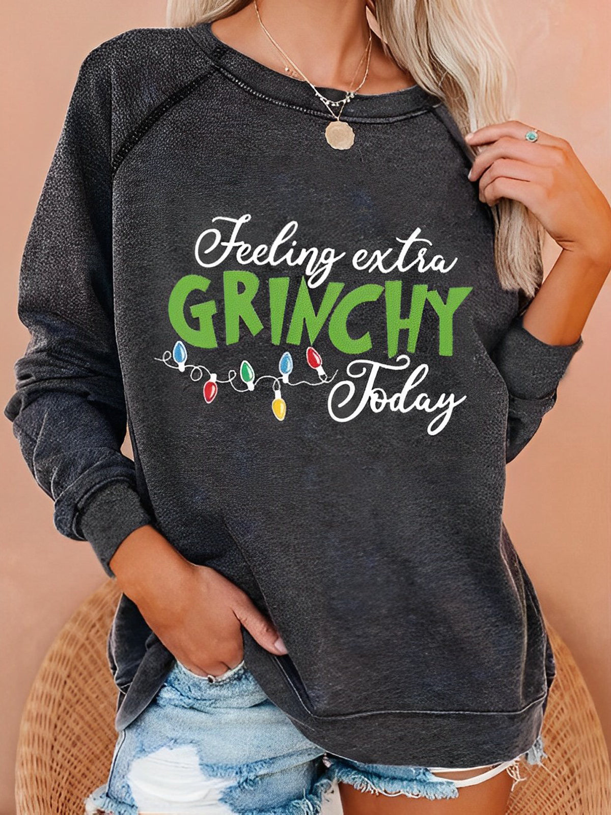 Christmas Feeling Extra Ginchy Today Print Top