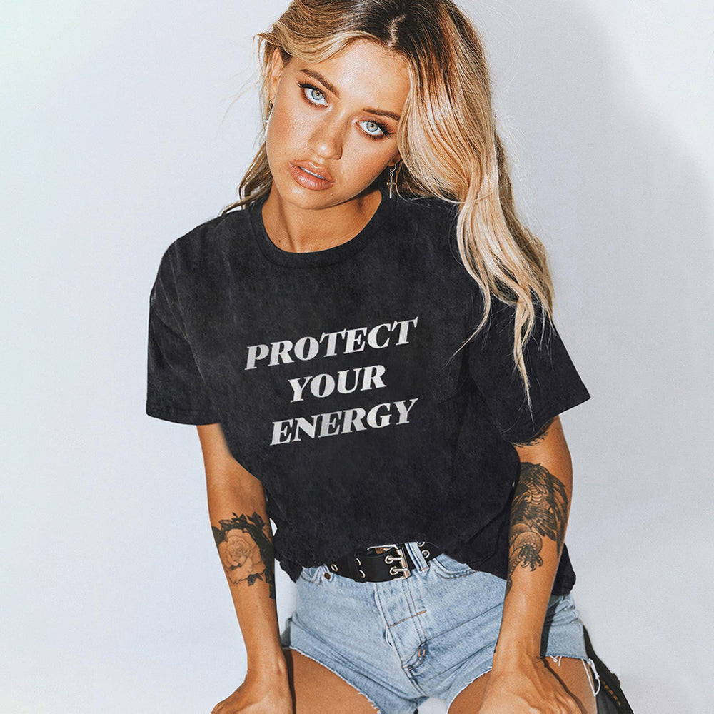 Protect Your Eneergy Crew Neck T-shirt - Saskull