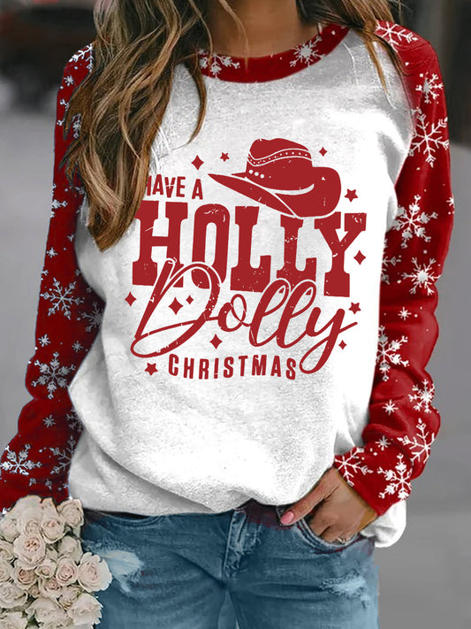 Have A Holly Dolly Christmas Long Sleeve Shirt