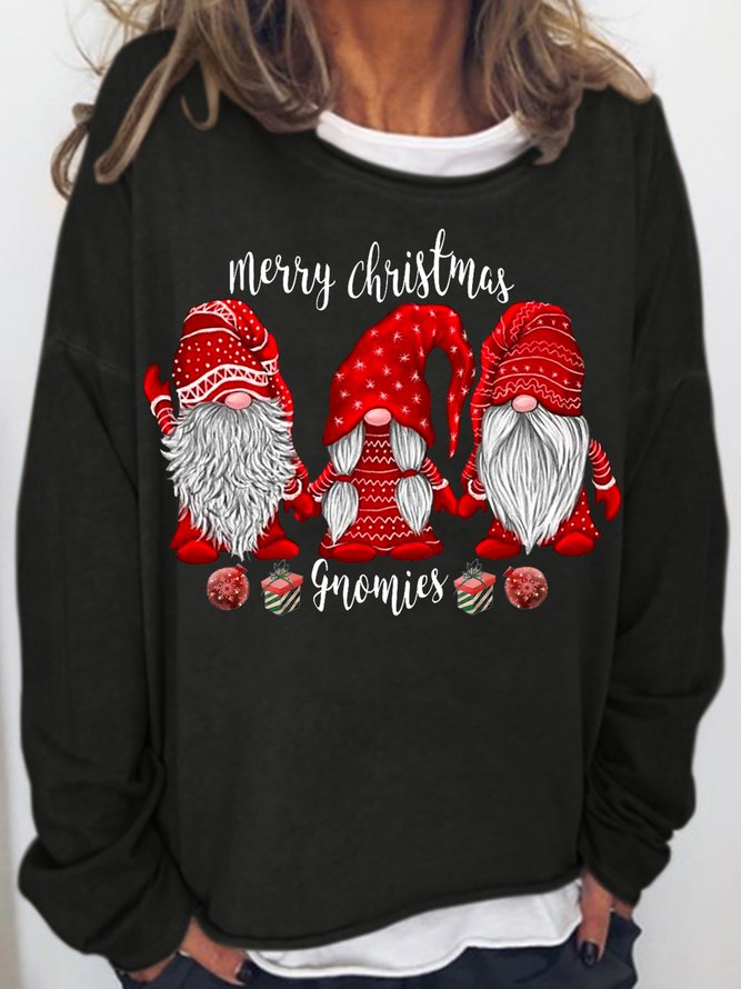 Womens Christmas gnomes Casual Sweatshirts