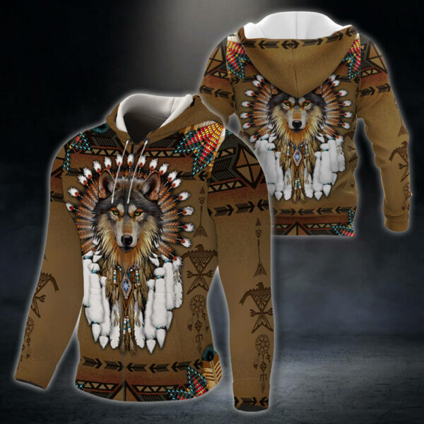 Personalized Wolf  Native American Hoodie