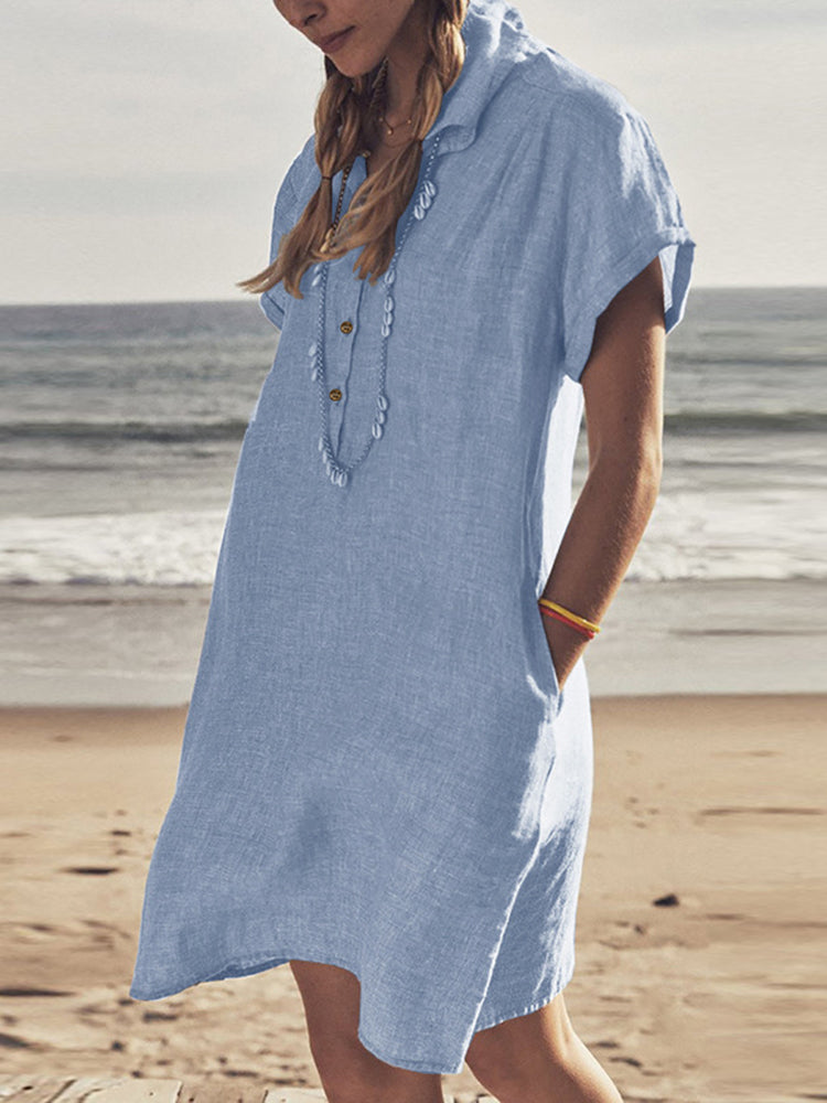 Pocket dress beach dress casual dress