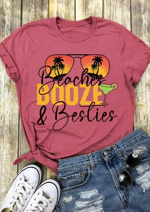 Beaches Booze & Besties T-Shirt