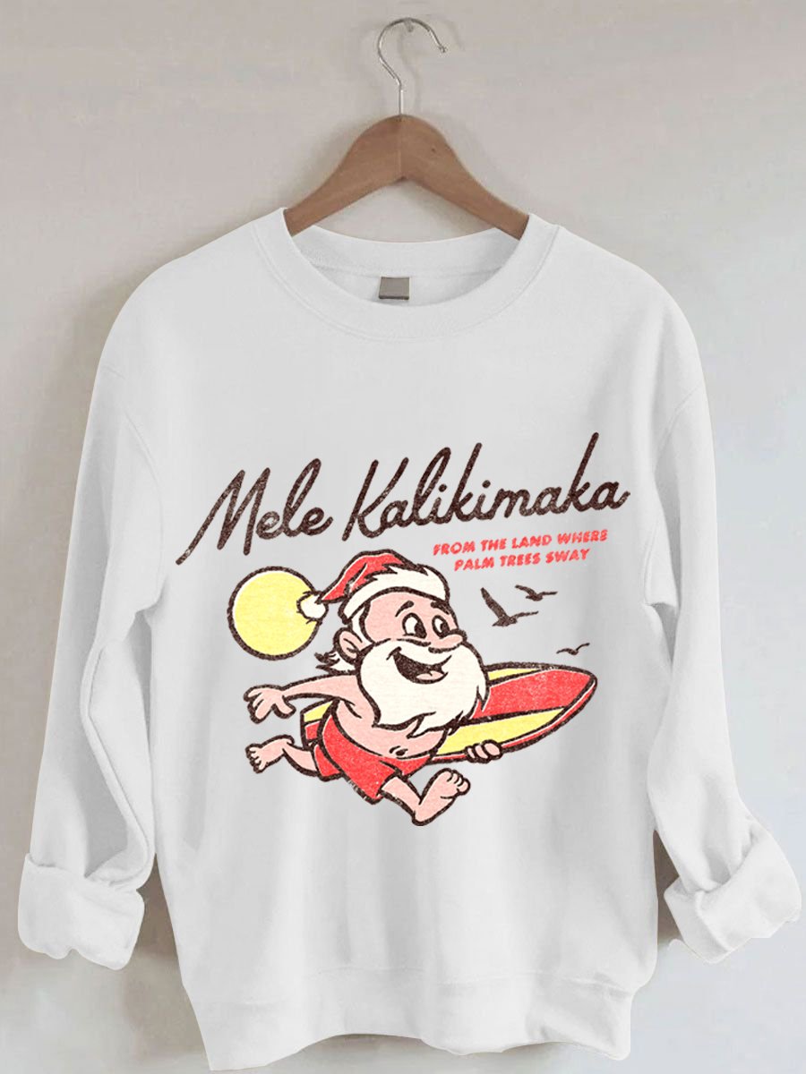 Women's Mele Kalikimaka Print Sweatshirt