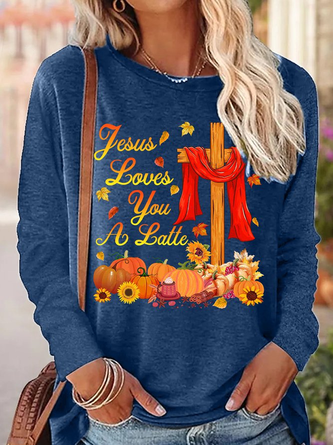 Womens Halloween Jesus Love You Casual Tops
