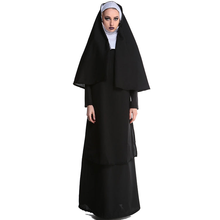Halloween Nun Costume Female European American Masquerade Cosplay Stage Costume