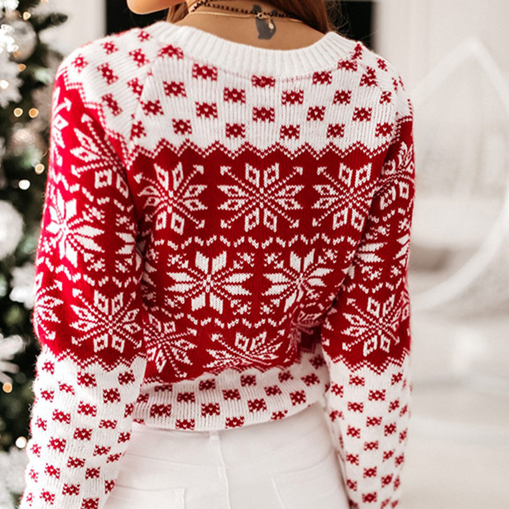Christmas Elk Pullover Sweater Top