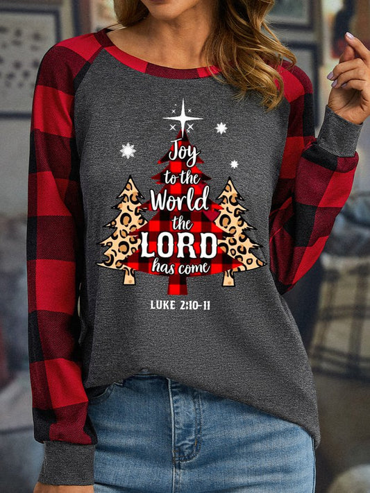 Women Joy to the world the Lord has come Christmas Christian Long sleeve Tops