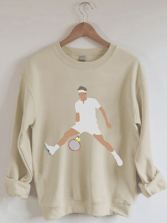 The Goat RF Tennis Legend Thanks For All The Countless Memories Casual Print Sweatshirt