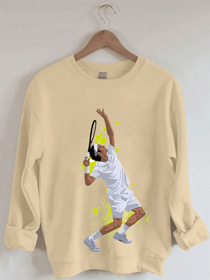 Tennis Legend Thanks For All The Countless Memories Casual Print Sweatshirt