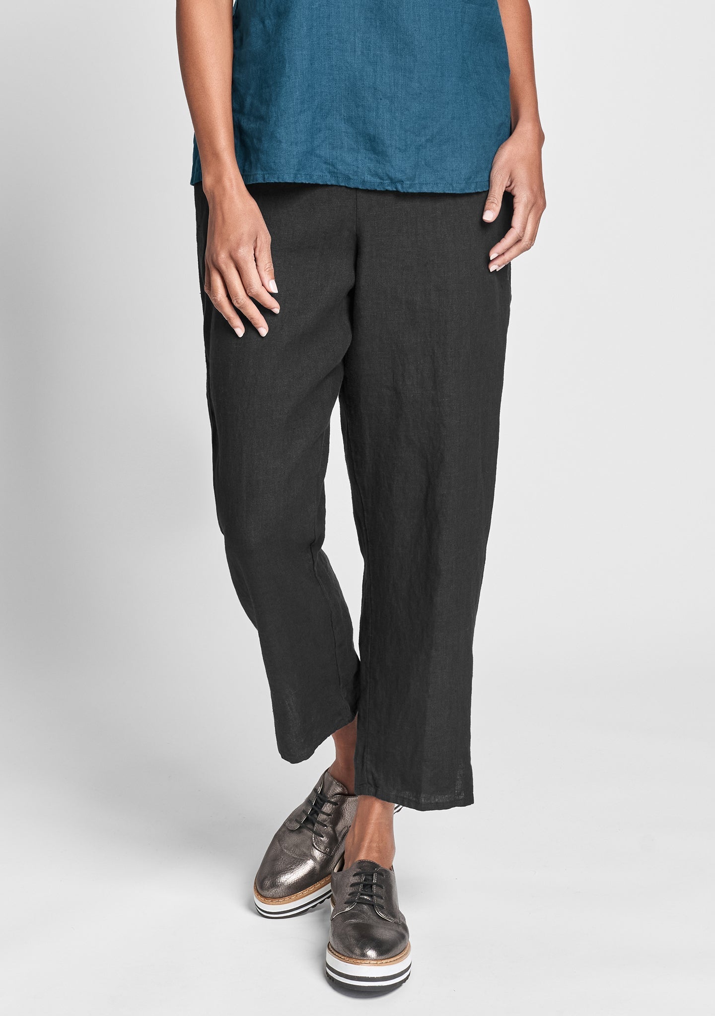 Pocketed Ankle Pant - Linen Pants