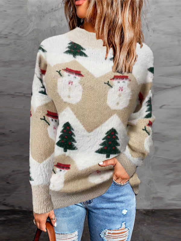 Christmas Snowman Jacquard Sweater