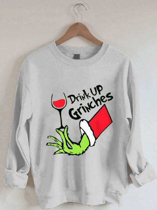 Women' Drink Up Grinches Print Sweatshirt