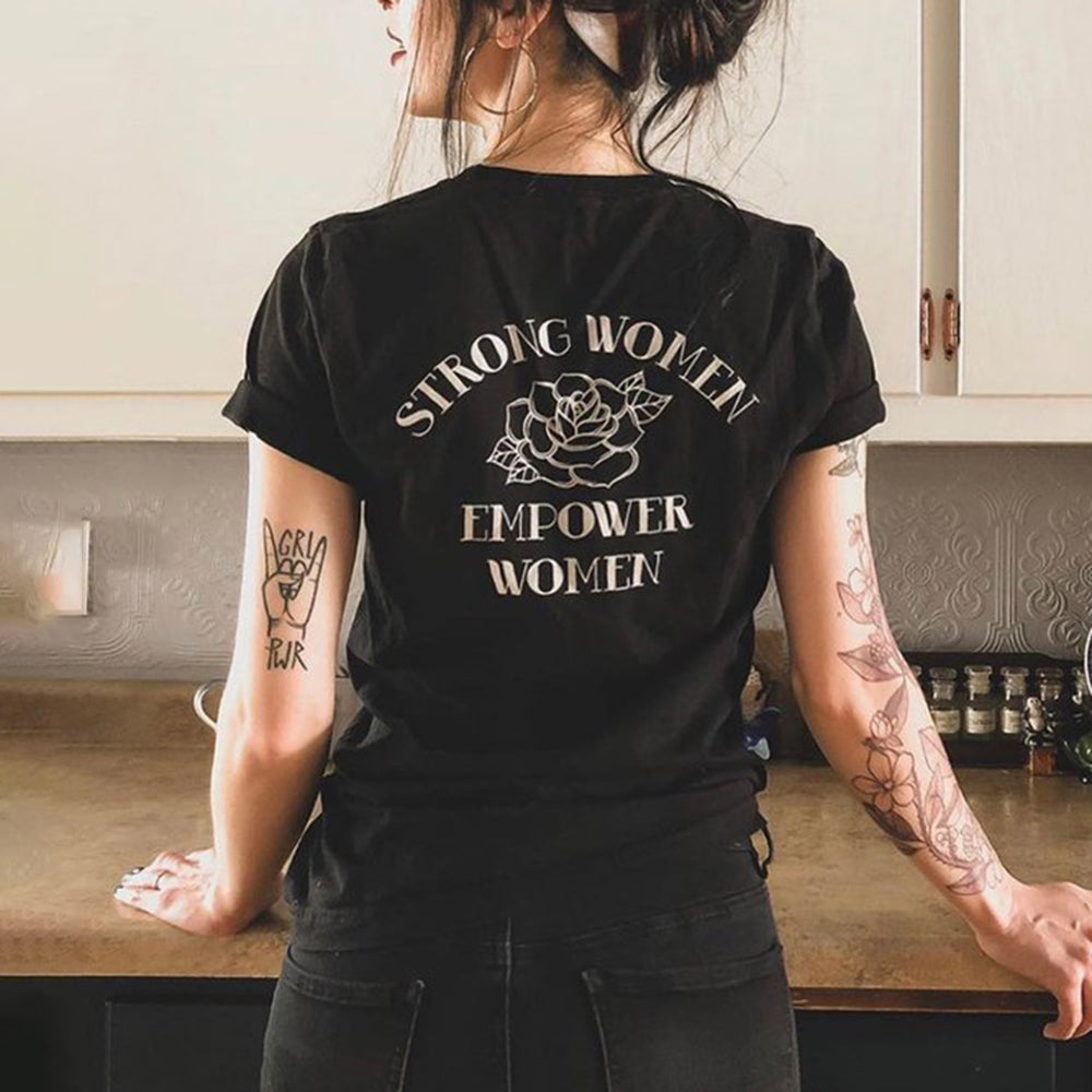 Strong Women Empower Casual T-shirt - Saskull