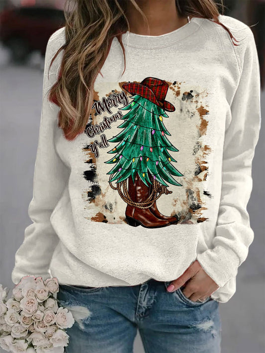 Women's Merry Christmas Y‘all Print Top