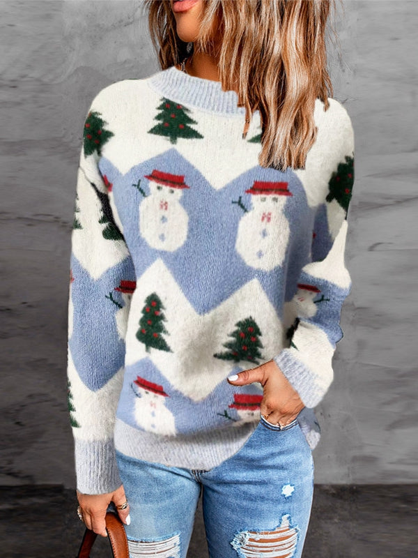 Christmas Snowman Jacquard Sweater
