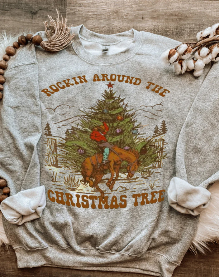 Rockin around the Christmas tree Holiday Sweatshirt
