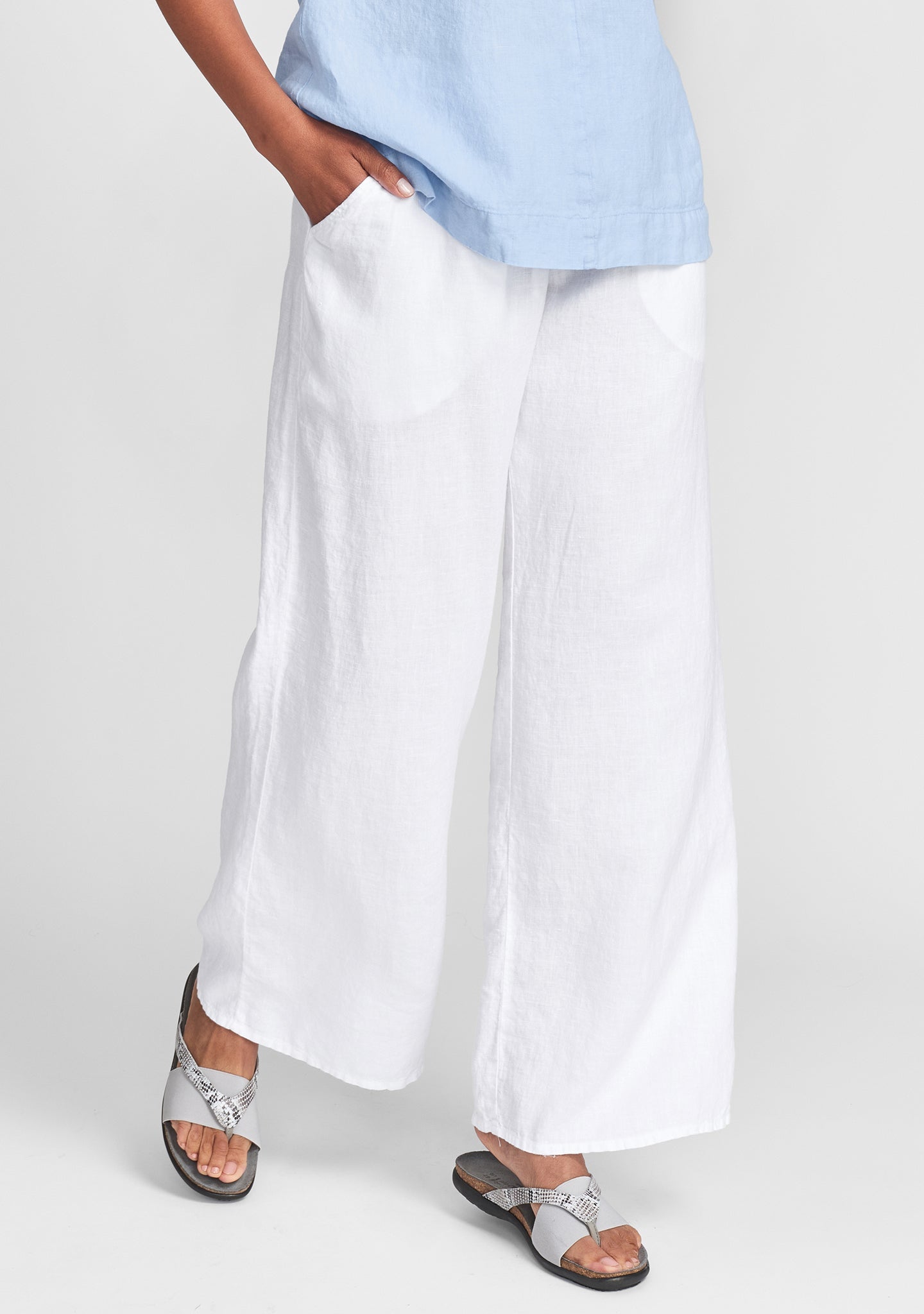 Cotton And Linen Daily Drawstring Pants - boddysize